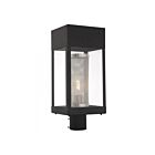 Livex Lighting Franklin 20763-04 1-Lumière 100W Noir Lanterne de poteau extérieure