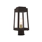 Livex Lighting Oslo 20853-07 1-Lumière 100W Bronze Lanterne de poteau extérieure