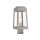 Livex Lighting Oslo 20853-91 1-Lumière 100W Nickel brossé Lanterne de poteau extérieure