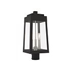 Livex Lighting Oslo 20856-04 3-Lumières 180W Noir Lanterne de poteau extérieure