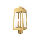 Livex Lighting Oslo 20856-12 3-Lumières 180W Laiton satiné Lanterne de poteau extérieure