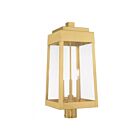 Livex Lighting Oslo 20859-12 3-Lumières 180W Laiton satiné Lanterne de poteau extérieure