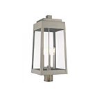 Livex Lighting Oslo 20859-91 3-Lumières 180W Nickel brossé Lanterne de poteau extérieure
