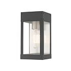 Livex Lighting 20871-76 Barrett 1-lumière 100W Gris scandinave Lanterne murale d'extérieur