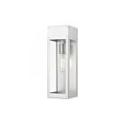 Livex Lighting 20873-81 Barrett 1-lumière 100W Nickel satiné peint avec bougie en nickel brossé Lanterne murale d'extérieur