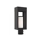 Livex Lighting Bleecker 20984-04 1-Lumière 60W Noir Lanterne de poteau extérieure