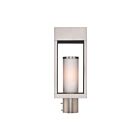 Livex Lighting Bleecker 20984-91 1-Lumière 60W Nickel brossé Lanterne de poteau extérieure