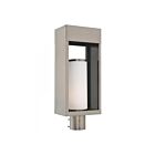 Livex Lighting Bleecker 20985-91 1-Lumière 60W Nickel brossé Lanterne de poteau extérieure