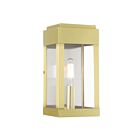 Livex Lighting 21231-12 York 1-lumière 60W Nickel brossé Lanterne murale d'extérieur