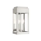 Livex Lighting 21235-91 York 2-lumières 120W Nickel brossé Lanterne murale d'extérieur