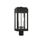 Livex Lighting York 21236-04 2-Lumières 120W Noir Lanterne de poteau extérieure