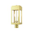 Livex Lighting York 21236-12 2-Lumières 120W Laiton satiné Lanterne de poteau extérieure