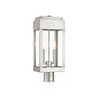 Livex Lighting York 21236-91 2-Lumières 120W Nickel brossé Lanterne de poteau extérieure