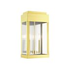 Livex Lighting 21238-12 York 2-lumières 120W Nickel brossé Lanterne murale d'extérieur