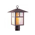 Livex Lighting Montclair Mission 2140-07 1-Lumière 150W Bronze Lanterne de poteau extérieure
