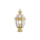 Livex Lighting Monterey 2153-02 1-Lumière 100W Laiton poli Lanterne de poteau extérieure