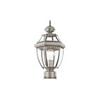 Livex Lighting Monterey 2153-91 1-Lumière 100W Nickel brossé Lanterne de poteau extérieure