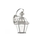 Livex Lighting Georgetown 2161-91 1-Lumière 100W Nickel brossé Lanterne murale