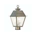 Livex Lighting Mansfield 2166-29 2-Lumières 120W Étain vintage Lanterne de poteau extérieure