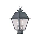 Livex Lighting Mansfield 2166-61 2-Lumières 120W charbon Lanterne de poteau extérieure