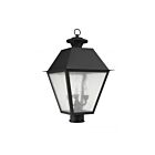 Livex Lighting Mansfield 2169-04 3-Lumières 180W Noir Lanterne de poteau extérieure