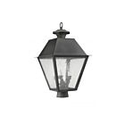 Livex Lighting Mansfield 2169-61 3-Lumières 180W charbon Lanterne de poteau extérieure
