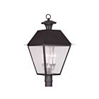 Livex Lighting Mansfield 2173-07 4-Lumières 240W Bronze Lanterne de poteau extérieure