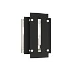 Livex Lighting 21771-04 Utrecht 1-lumière 100W Noir avec accents en nickel brossé Lanterne murale d'extérieur