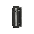 Livex Lighting 21772-04 Utrecht 1-lumière 100W Noir avec accents en nickel brossé Lanterne murale d'extérieur