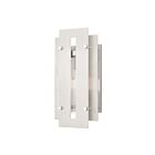 Livex Lighting 21772-91 Utrecht 1-lumière 100W Accents de nickel brossé Lanterne murale d'extérieur