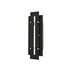 Livex Lighting 21773-04 Utrecht 1-lumière 100W Noir avec accents en nickel brossé Lanterne murale d'extérieur