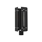 Livex Lighting Utrecht 21776-04 1-Lumière 100W Noir avec accents de nickel brossé Lanterne de poteau extérieure