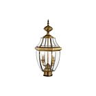 Livex Lighting Monterey 2254-01 2-Lumières 120W Laiton antique Lanterne de poteau extérieure