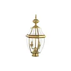 Livex Lighting Monterey 2254-02 2-Lumières 120W Laiton poli Lanterne de poteau extérieure