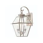 Livex Lighting 2281-91 Westover 2-lumières 120W Nickel brossé Lanterne murale d'extérieur