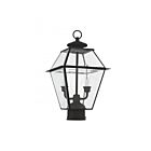 Livex Lighting Westover 2284-04 2-Lumières 120W Noir Lanterne de poteau extérieure