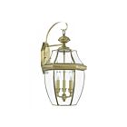 Livex Lighting Monterey 2351-01 3-Lumières 180W Laiton antique Lanterne murale