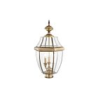 Livex Lighting Monterey 2354-01 3-Lumières 180W Laiton antique Lanterne de poteau extérieure