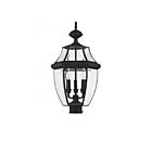 Livex Lighting Monterey 2354-04 3-Lumières 180W Noir Lanterne de poteau extérieure