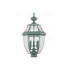 Livex Lighting Monterey 2354-06 3-Lumières 180W Vert-de-gris Lanterne de poteau extérieure