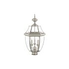 Livex Lighting Monterey 2354-91 3-Lumières 180W Nickel brossé Lanterne de poteau extérieure
