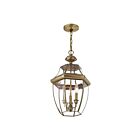 Livex Lighting 2355-01 Monterey 3-Lumières 180W Laiton antique Luminaire Suspendu extrieur