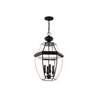 Livex Lighting 2357-04 Monterey 4-Lumières 240W Noir Luminaire Suspendu extrieur