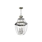 Livex Lighting 2357-91 Monterey 4-Lumières 240W Nickel brossé Luminaire Suspendu extrieur