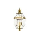 Livex Lighting Monterey 2358-02 4-Lumières 240W Laiton poli Lanterne de poteau extérieure