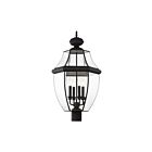 Livex Lighting Monterey 2358-04 4-Lumières 240W Noir Lanterne de poteau extérieure