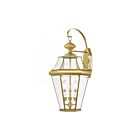 Livex Lighting Georgetown 2361-02 3-Lumières 180W Laiton poli Lanterne murale