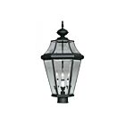 Livex Lighting Georgetown 2364-04 3-Lumières 180W Noir Lanterne de poteau extérieure