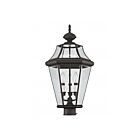 Livex Lighting Georgetown 2364-07 3-Lumières 180W Bronze Lanterne de poteau extérieure