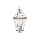 Livex Lighting Georgetown 2364-91 3-Lumières 180W Nickel brossé Lanterne de poteau extérieure
